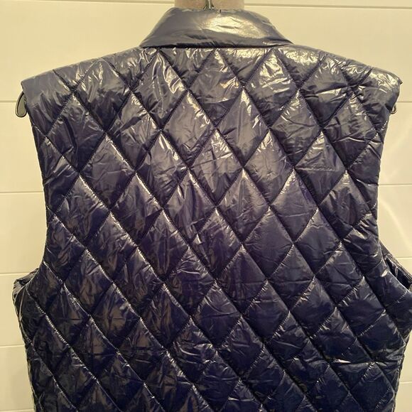 G/FORE Golf Quilted Polished Nylon Wool Lined Puffer Vest Navy Mens Retail $475 - Picture 7 of 11